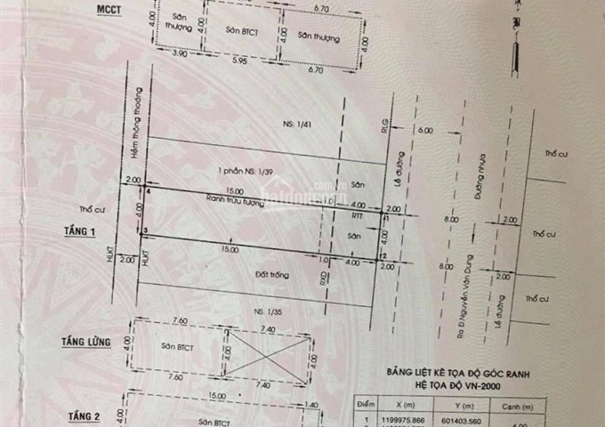 Bán nhà 1/39 Nguyễn Văn Dung, Phường 6, Quận Gò Vấp, 8 x 20, 3 tấm, 12 tỷ. LH 0978.778.791
