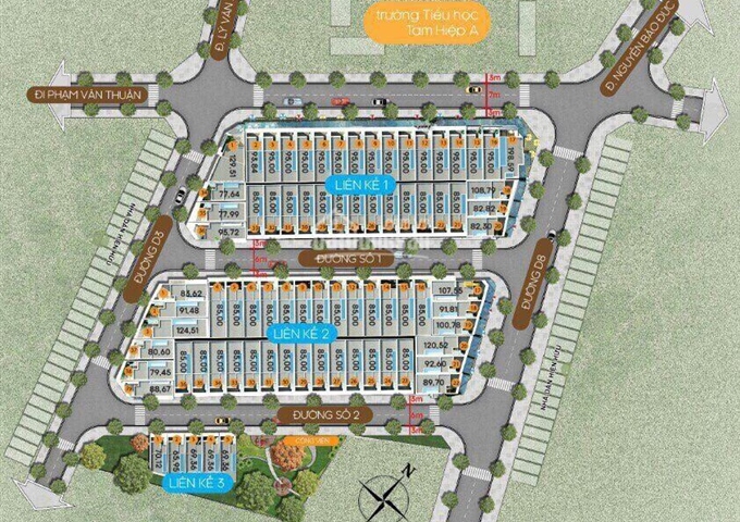 Dự án Sunshine Residences nhà TTTP Biên Hòa 8 căn duy nhất, 3,5 tỷ, Phường Tam Hiệp, 0908 006 606