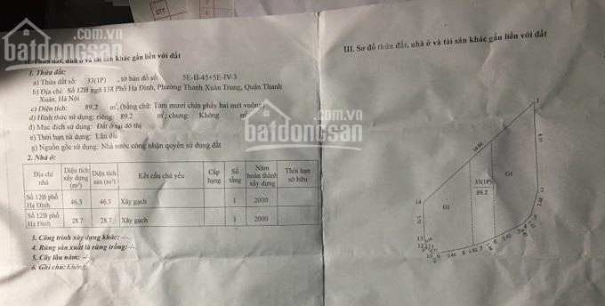 3 sổ đỏ chính chủ bán đất số 10, 12A, 12B ngõ 138 Hạ Đình