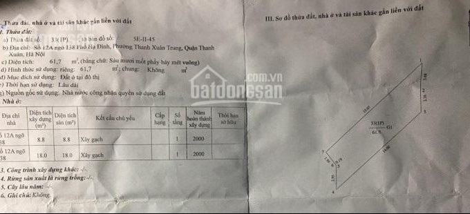 3 sổ đỏ chính chủ bán đất số 10, 12A, 12B ngõ 138 Hạ Đình