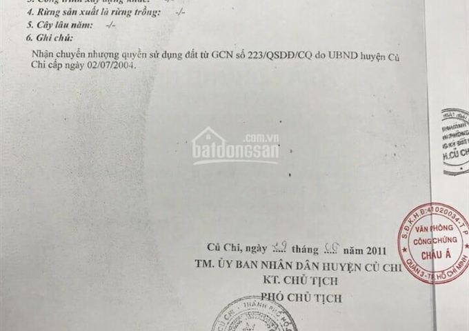 Bán đất Đường Nguyễn Thị Dạng, Xã Nhuận Đức, Củ Chi DT 64x91m giá 4,2 tỷ