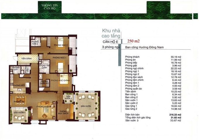 Bán căn hộ The Manor DT 250m2 (216,33m2 nhà+33,67m2 vườn) 4PN, 3P, BC: ĐN, giá 9,2 tỷ, 0902146679