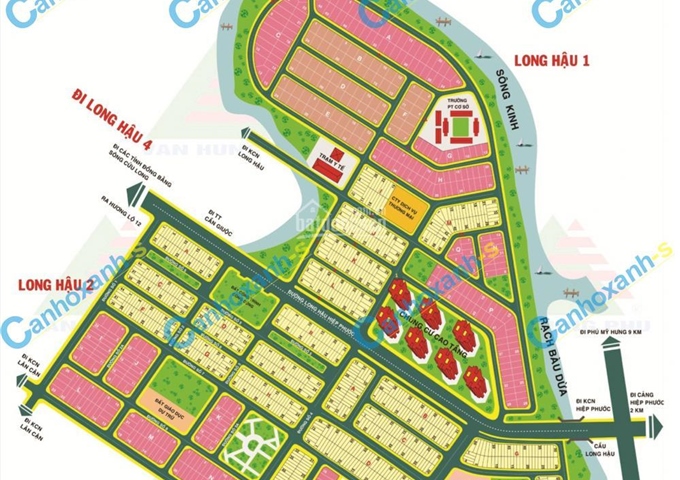 Bán đất KDC Long Hậu 3 đường 30m