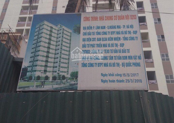 Bán căn hộ ở dự án X203 Lĩnh Nam đang bàn giao giá 19,5tr/m2 đã bao gồm mọi chi phí. LH: 0968179213