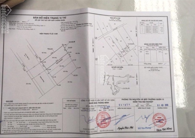Đất thổ cư giá 1,85 tỷ. Hẻm 301 Đường Vườn Lài, P. An Phú Đông, đường 8.3m ra Sông Sài Gòn