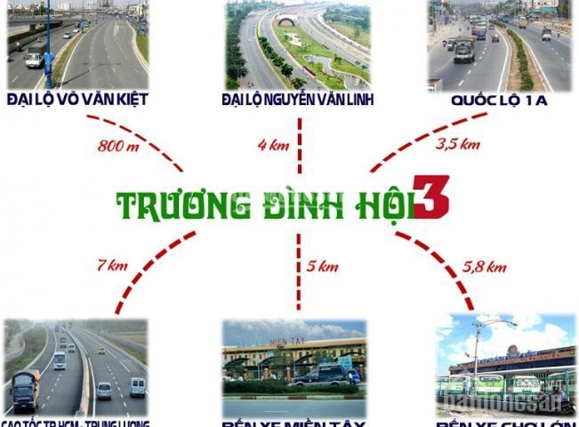 Bán đất nền dự án Trương Đình Hội 3, Q8, nằm trên trục đường đại lộ Võ Văn Kiệt giá rẻ
