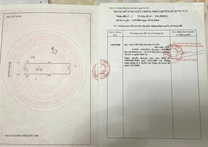 Bán nhà MT 39 Đồng Đen 4.25x17.4m, 2 lầu, ST, 11 tỷ