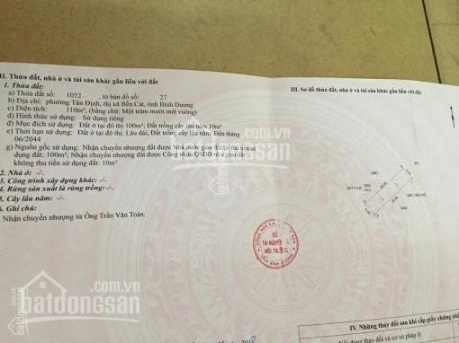 Bán đất vị trí cực đẹp chợ Hoàng Gia, Tân Định, Bến Cát