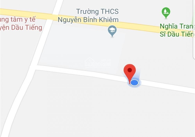 Bán đất ngay trường THCS Nguyễn Bỉnh Khiêm thị trấn Dầu Tiếng. Diện tích 7,51m x 35,29m = 277m2