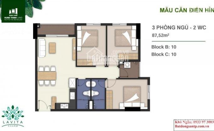 Căn hộ Lavita Charm, Chủ Đầu Tư Hưng Thịnh, giá bán 1,5 tỷ/căn 67m2. Phong Nguyễn 0902787198