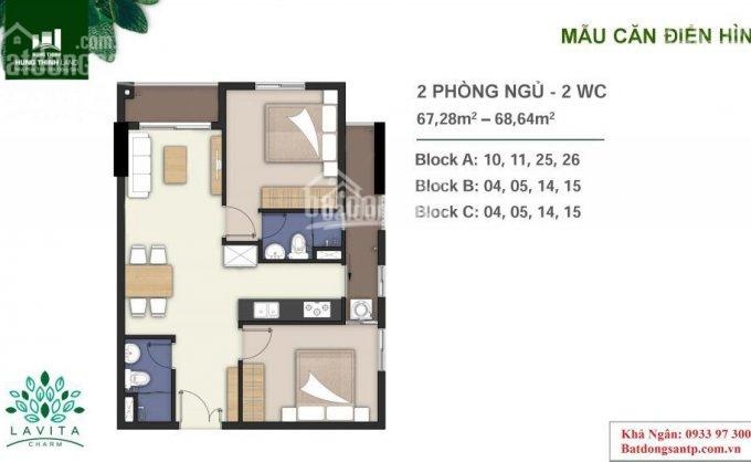 Căn hộ Lavita Charm, Chủ Đầu Tư Hưng Thịnh, giá bán 1,5 tỷ/căn 67m2. Phong Nguyễn 0902787198