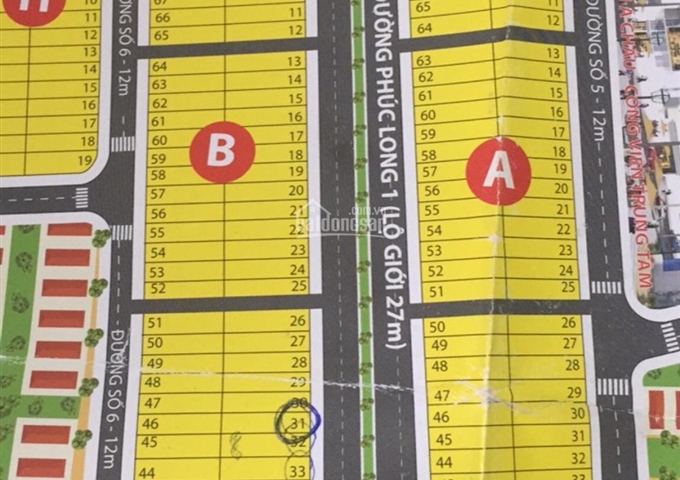 Chính chủ cần bán gấp 2 lô liền kề, KCN PHúc Long, đường 27m. 0909850315