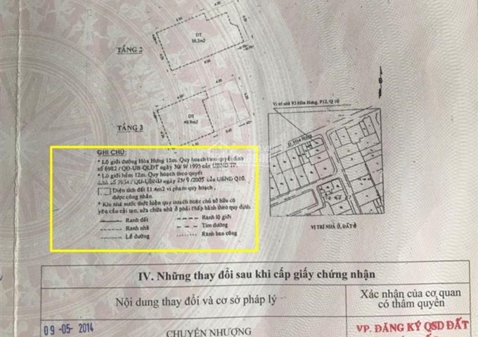 Bán đất 2 mặt tiền, số nhà 93 Hòa Hưng, P. 12, Quận 10, TP. HCM - 22 tỷ