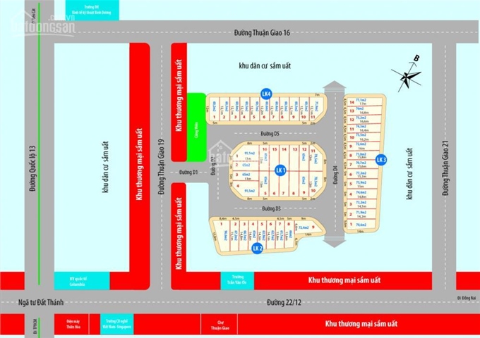 Dự án KĐT TM Lucky House, mặt tiền KDC Thuận Giao, KP Hòa Lân 2