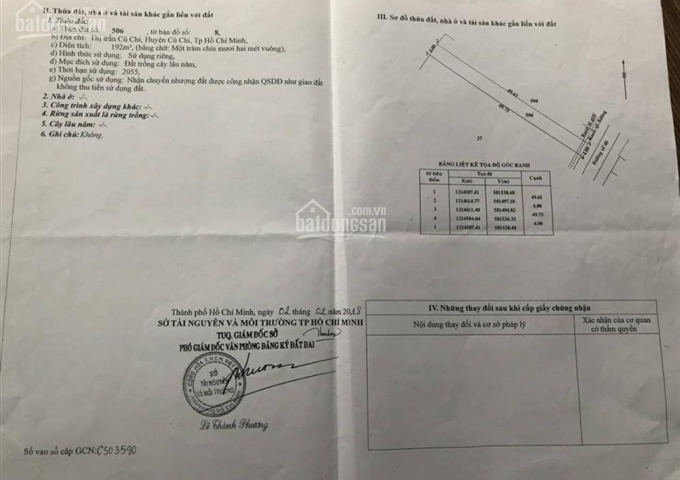 Bán đất đường Số 40 khu phố 3, thị trấn Củ Chi. DT 4x40m, giá 1 tỷ 850