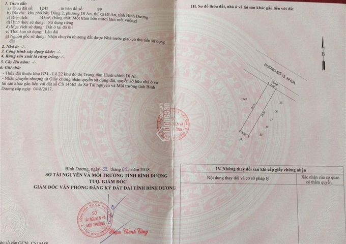 Bán 6 lô đất ở trung tâm hành chính Dĩ An, Bình Dương, giá đầu tư