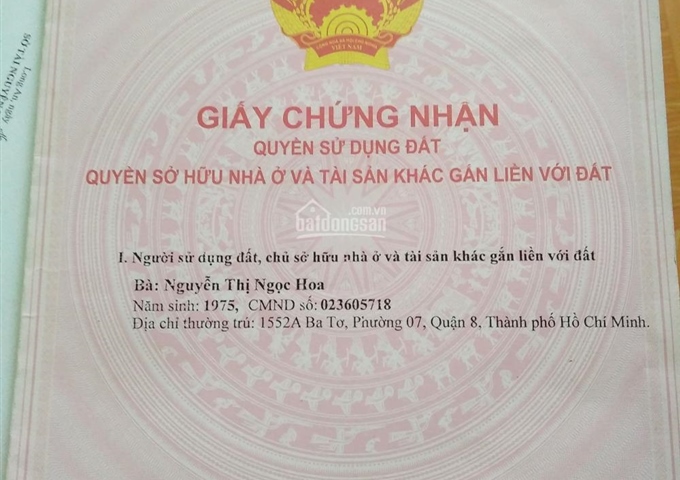 Đất thổ cư xã Tân Kim, ấp Thanh Hà, 4.5mx38m, chính chủ, 480 triệu