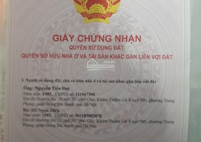 Bán đất thổ cư ngõ 135 đường Quang Tiến