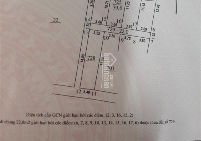 Bán đất thổ cư ngõ 135 đường Quang Tiến