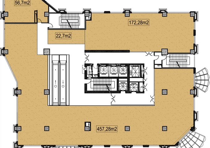Chủ đầu tư tòa HDI Tower 55 Lê Đại Hành cho thuê mặt bằng 5 tầng đế thương mại. LH: 0989293555