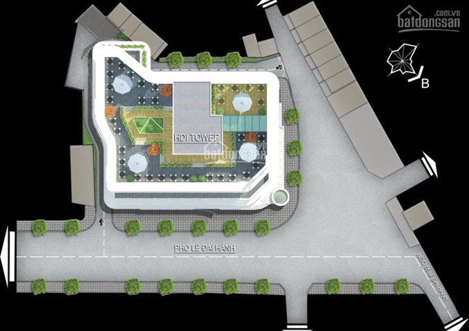 Chủ đầu tư tòa HDI Tower 55 Lê Đại Hành cho thuê mặt bằng 5 tầng đế thương mại. LH: 0989293555